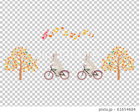 Rabbit cycling - Stock Illustration [61654684] - PIXTA