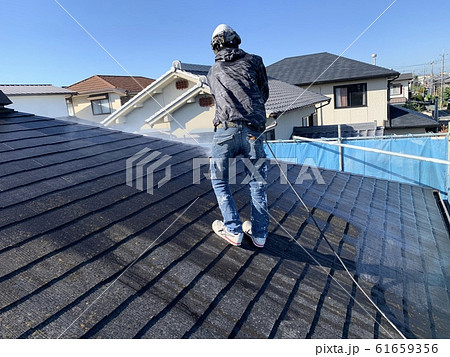 屋根塗装　高圧洗浄　リフォーム 61659356