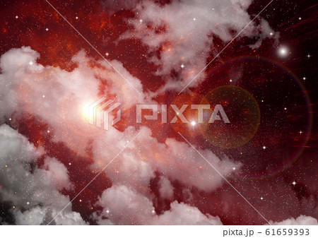 galaxy in a free space. 3D rendering 61659393