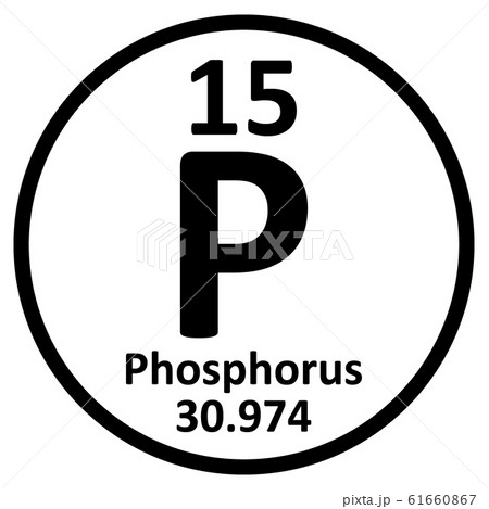 Periodic table element phosphorus icon. Periodic table element phosphorus icon. 61660867