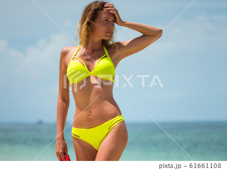 Very beautiful slim woman with a perfect figure 61661108