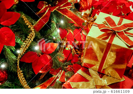 Close Up Christmas decorations and the Christmas tree 61661109