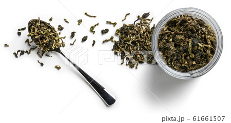 Lotus tea on a white background. The view from the top 61661507