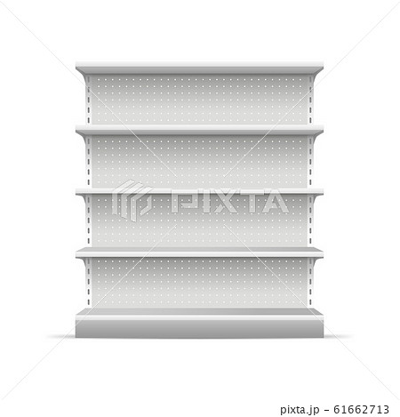 Realistic 3d Detailed Supermarket Shelves. Vector 61662713