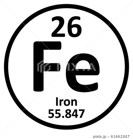 Periodic Table Element Iron Icon