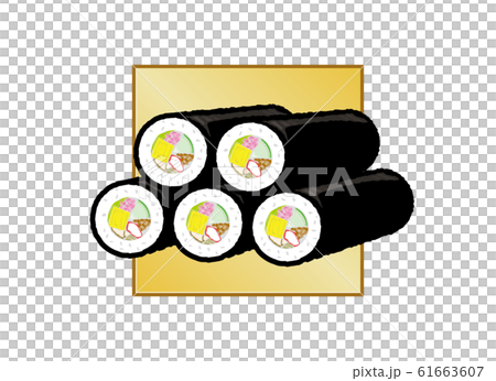 Illustration: Egata Maki Setsubun Egata Nori Maki Nori Maki Scroll Nori Happiness Happiness Engi (with vector) 61663607
