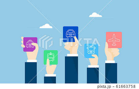 いろいろな乗り物のアプリのイメージ 61663758