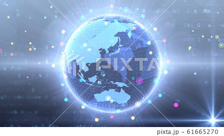 地球 宇宙 世界 ワールド デジタル ネットワーク テクノロジー 日本, オーストラリア 地球 宇宙 世界 ワールド デジタル ネットワーク テクノロジー 日本, オーストラリア 61665270