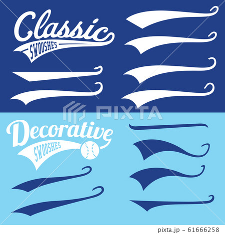 Vector Swooshes, Swishes, Whooshes, and Swashes - Stock Illustration  [61666258] - PIXTA