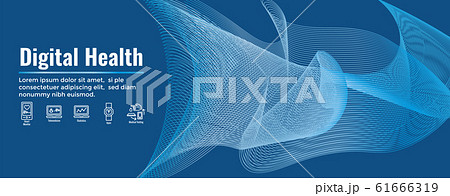 Digital Health Icon Set with Wearable Technology 61666319