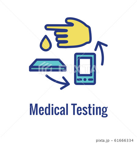 Digital Health Icon w Wearable Technology or 61666334