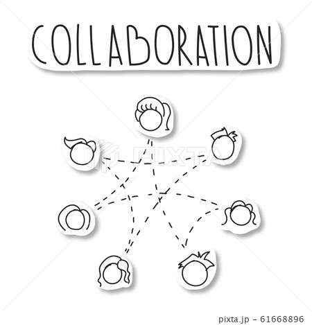 Iconic image of young people connected in circle 61668896