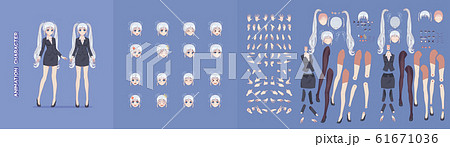 Anime manga girl business woman for animation 61671036