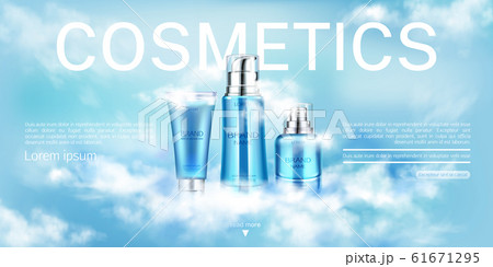 Cosmetics bottles beauty product line landing page Cosmetics bottles beauty product line landing page 61671295