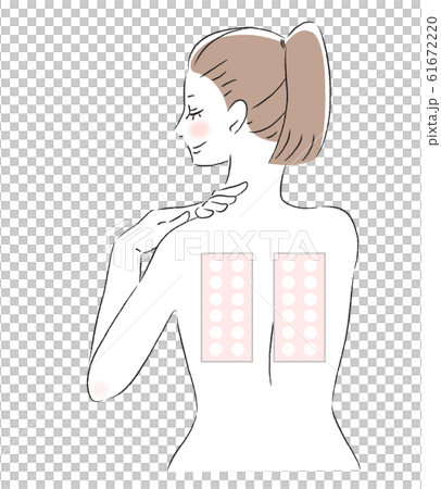 Female back patch test sting test Female back patch test sting test 61672220