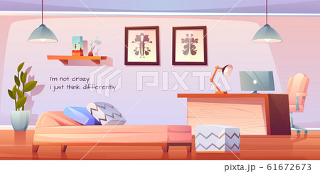 Psychologist or psychotherapist office with stuff 61672673
