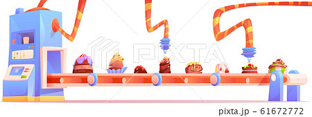 Candy Factory Chocolate Production Manufactureのイラスト素材