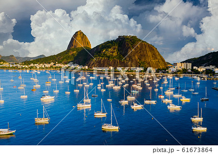 Panoramic view of the Sugar Loaf at sunset. Rio de Janeiro 61673864