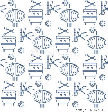 Pattern drum, lantern Korea, Japan, China New year Pattern drum, lantern Korea, Japan, China New year 61674510