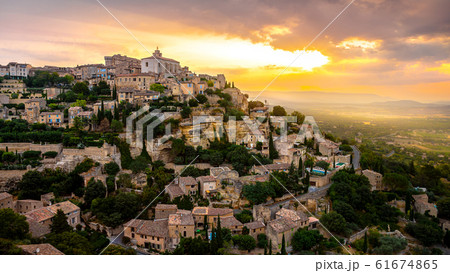 View of Gordes, a small medieval town in Provence, France View of Gordes, a small medieval town in Provence, France 61674865