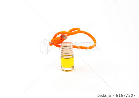 Air freshener bottle with wooden cap and orange 61677507