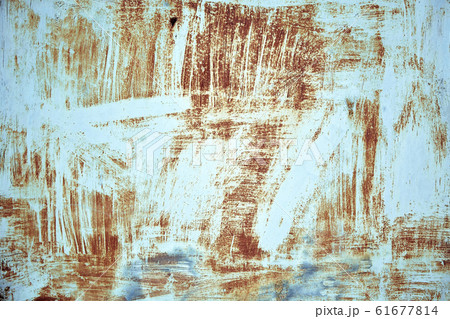 Rusted blue painted metal wall. Detailed photo texture Rusted blue painted metal wall. Detailed photo texture 61677814