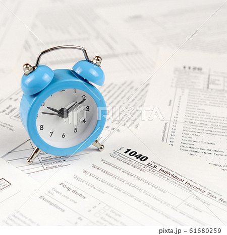 1040 Individual income tax return form and blue 1040 Individual income tax return form and blue 61680259