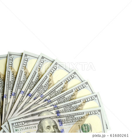 Dollar bills. American money isolated on white 61680261