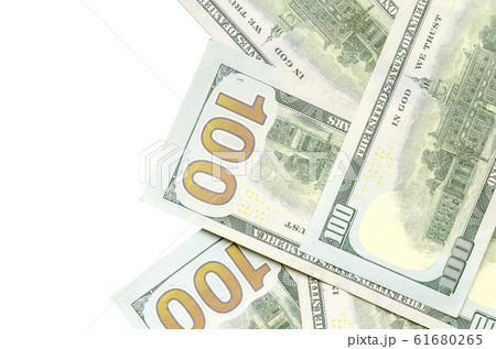 Dollar bills. American money isolated on white 61680265