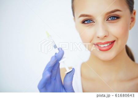 Beauty and Care. Beauty Salon. A Woman With Pure Skin. Skin Care Beauty and Care. Beauty Salon. A Woman With Pure Skin. Skin Care 61680643