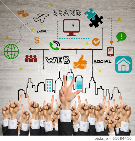 Business and teamwork concept Business and teamwork concept 61684416