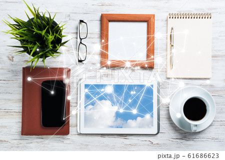 Social communication and global networking concept 61686623