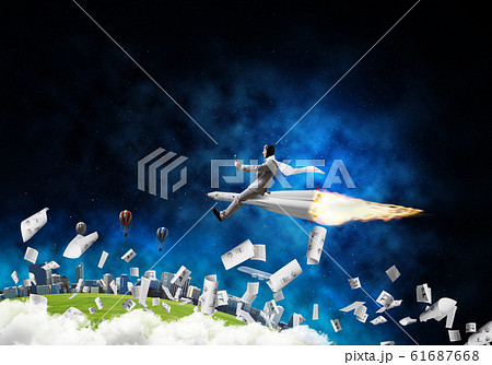Business success and targets achievement concept. Business success and targets achievement concept. 61687668