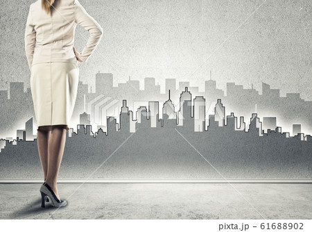 Architectural design on wall 61688902