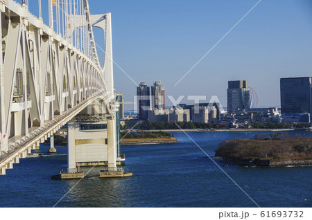 吊橋の歩道から眺める光景 吊橋の歩道から眺める光景 61693732