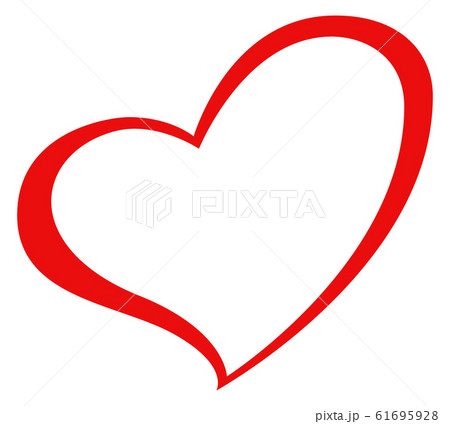 Silhouette red heart shape symbol of love....のイラスト素材 [61695928] - PIXTA