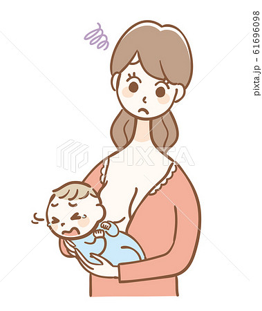 母乳 嫌がる 赤ちゃんのイラスト素材
