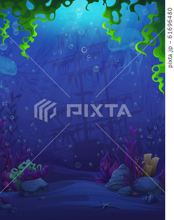 Fish world match 3 vector illustration background Fish world match 3 vector illustration background 61696480