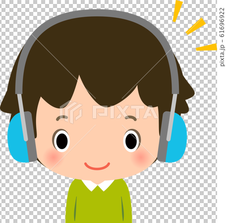Boy wearing soundproof earmuffs - Stock Illustration [61696922] - PIXTA