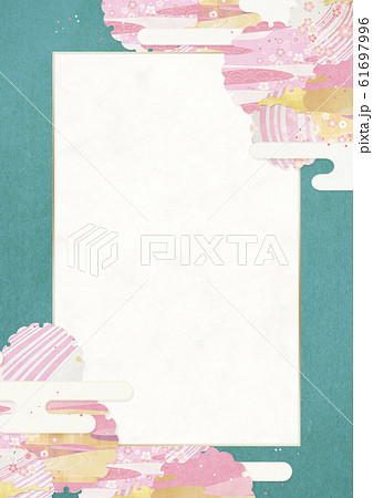 桜-雪輪-ピンク-春-和紙-和素材 61697996