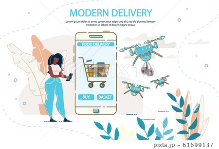 Modern Drone Food Delivery and Mobile Application 61699137