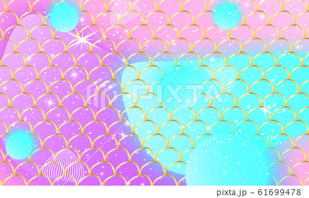 Mermaid kawaii pattern. Fish scale. Vector Mermaid kawaii pattern. Fish scale. Vector 61699478