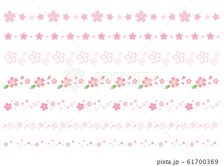 桜の飾り罫セット 61700369