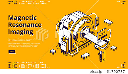 Magnetic resonance imaging isometric landing page. Magnetic resonance imaging isometric landing page. 61700787