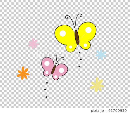 ちょうちょのイラスト 蝶々 かわいい 春のイラスト素材