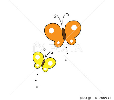 ちょうちょのイラスト 蝶々 かわいい 春のイラスト素材 61700931 Pixta