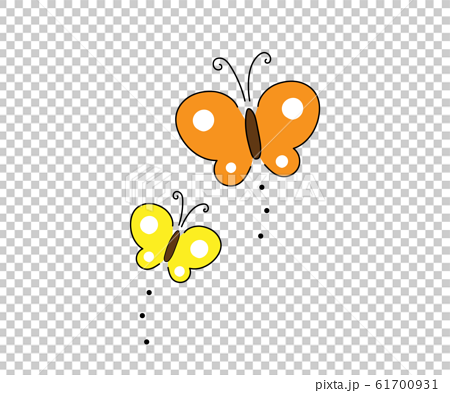 ちょうちょのイラスト 蝶々 かわいい 春のイラスト素材 61700931 Pixta
