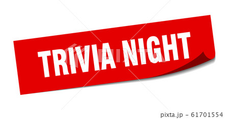 trivia night sticker. trivia night square sign. trivia night sticker. trivia night square sign. 61701554