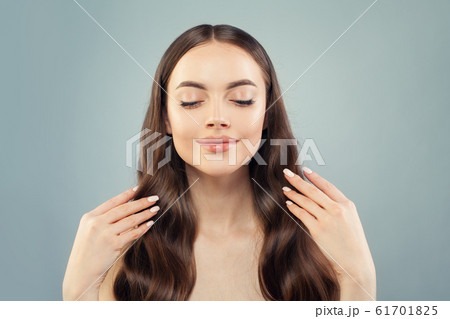 Portrait of pretty fashion model woman relaxing Portrait of pretty fashion model woman relaxing 61701825
