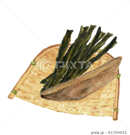 水彩 昆布 かつお節 ざる 水彩 昆布 かつお節 ざる 61704033